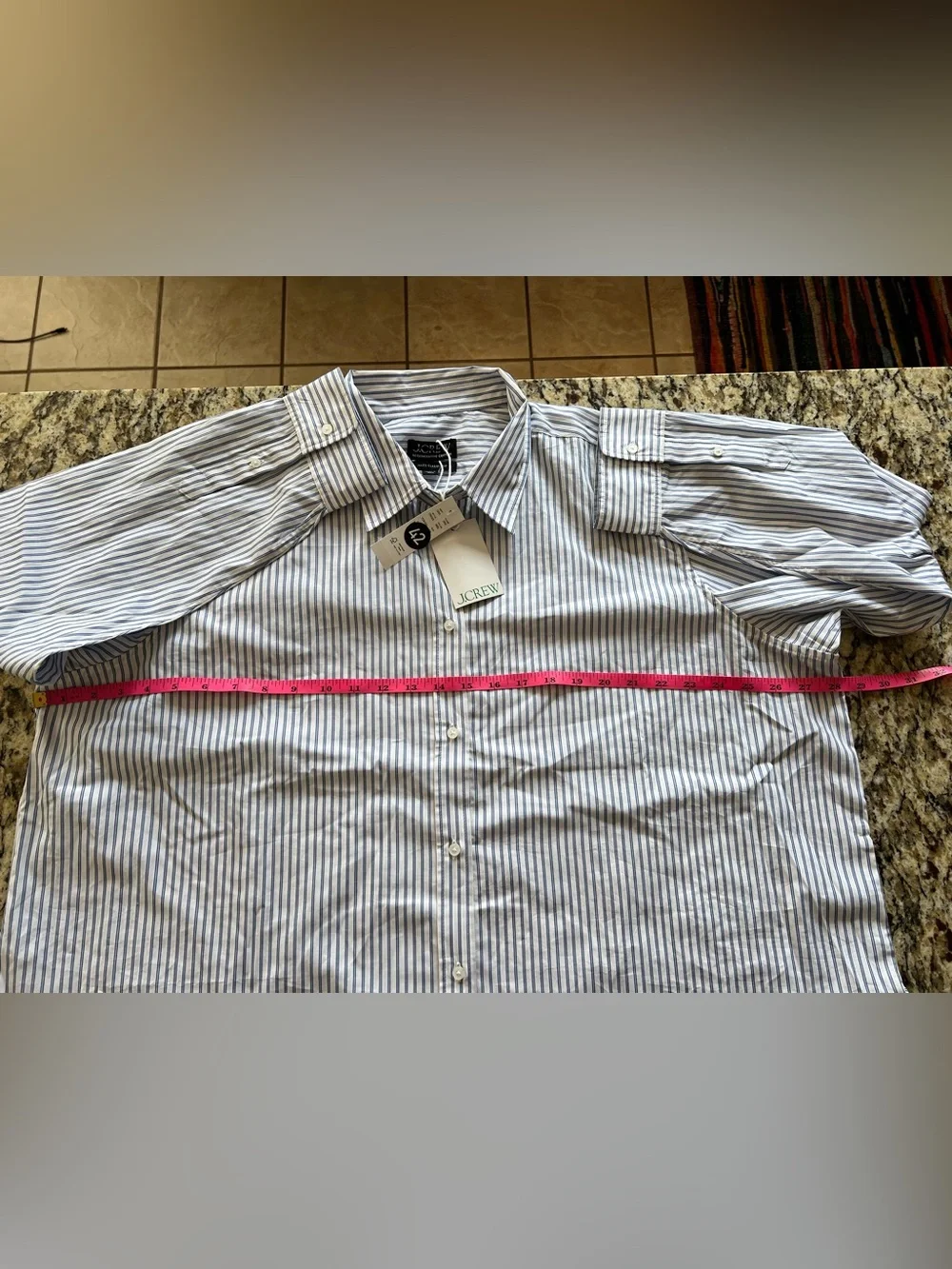 NWT Jules classic-fit button-up shirt in striped cotton poplin 24